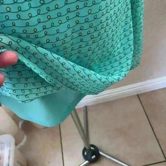 Forever 21 Light Teal? Mint? Sleeveless Front Tie Dress Women L - Picture 12 of 15